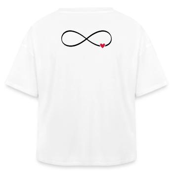 Heart infinity sign icon gift - Relaxed Fit Women's Modal Cotton T-Shirt by Stanley/Stella - white - Back - AI Model Female 172 light (172cm)