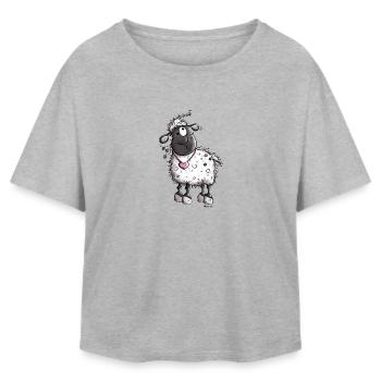 Verträumtes Schaf - Relaxed Fit Frauen Modal Cotton T-Shirt von Stanley/Stella - Grau meliert - Vorne - AI Model Female 172 light (172cm)