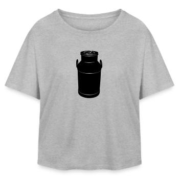 Boîte de lait - T-shirt femme coupe décontractée en coton modal Stanley/Stella - gris chiné - Devant - AI Model Female 172 light (172cm)