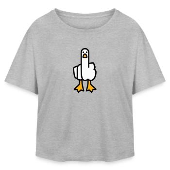 Oie de déclaration - T-shirt femme coupe décontractée en coton modal Stanley/Stella - gris chiné - Devant - AI Model Female 172 light (172cm)