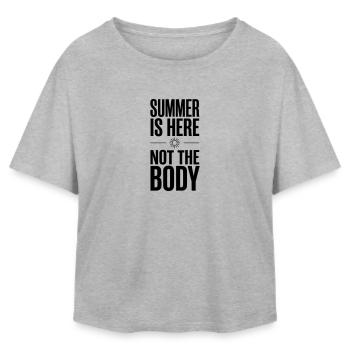 Summer Is Here Not The Body - Funny Holiday Quote - Relaxed Fit Women's Modal Cotton T-Shirt by Stanley/Stella - heather grey - Front - AI Model Female 172 light (172cm)