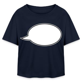 Speech bubble comic right - Relaxed Fit Women's Modal Cotton T-Shirt by Stanley/Stella - navy - Front - AI Model Female 172 light (172cm)