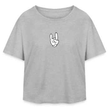 rocking hand festival - Relaxed Fit Frauen Modal Cotton T-Shirt von Stanley/Stella - Grau meliert - Vorne - AI Model Female 172 light (172cm)