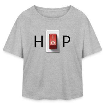 Switch HIP-HOP, allumez le hip-hop ! - T-shirt femme coupe décontractée en coton modal Stanley/Stella - gris chiné - Devant - AI Model Female 172 light (172cm)