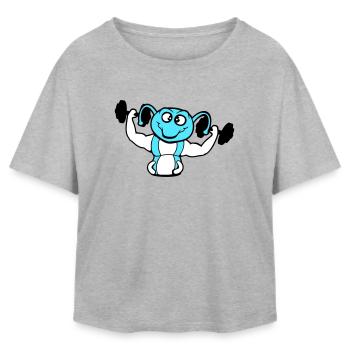 Caterpillar Bodybuilder Musculation Strong Fitness Gym - T-shirt femme coupe décontractée en coton modal Stanley/Stella - gris chiné - Devant - AI Model Female 172 light (172cm)