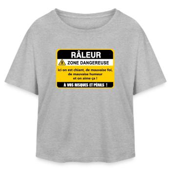 Complaining Danger Zone - Relaxed Fit Women's Modal Cotton T-Shirt by Stanley/Stella - heather grey - Front - AI Model Female 172 light (172cm)