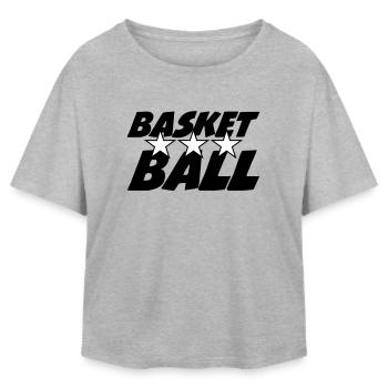 Basket Ball / Basketball / Basktet-Ball / Sport - T-shirt femme coupe décontractée en coton modal Stanley/Stella - gris chiné - Devant - AI Model Female 172 light (172cm)