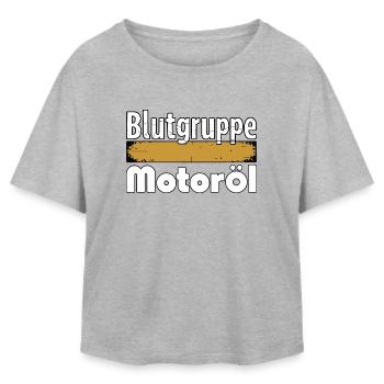 Groupe sanguin : conception du tournevis à huile moteur - T-shirt femme coupe décontractée en coton modal Stanley/Stella - gris chiné - Devant - AI Model Female 172 light (172cm)