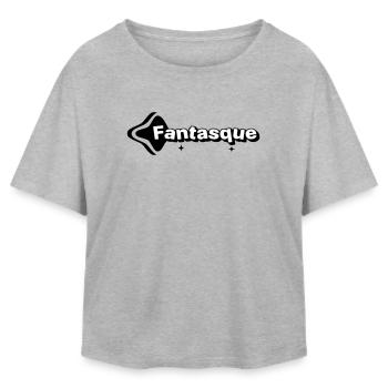 Fantasque Noir et Blanc - T-shirt femme coupe décontractée en coton modal Stanley/Stella - gris chiné - Devant - AI Model Female 172 light (172cm)