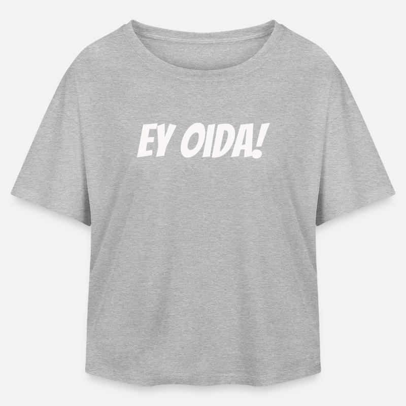 Hey Oida! – Dialect Deluxe - Relaxed Fit Women's Modal Cotton T-Shirt by Stanley/Stella - heather grey