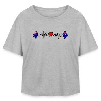 Drapeau cardio de fréquence cardiaque Australie - T-shirt femme coupe décontractée en coton modal Stanley/Stella - gris chiné - Devant - AI Model Female 172 light (172cm)