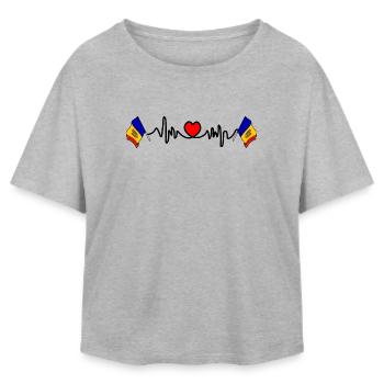 Heart rate cardio for Moldova - Relaxed Fit Women's Modal Cotton T-Shirt by Stanley/Stella - heather grey - Front - AI Model Female 172 light (172cm)
