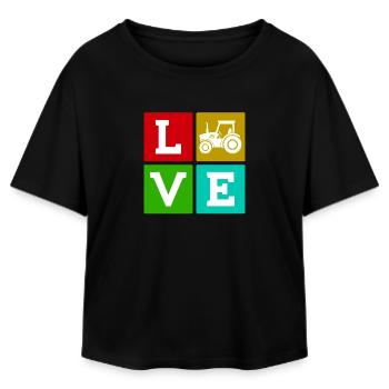 Tractor Country Life Saying Agriculteur de véhicules utilitaires - T-shirt femme coupe décontractée en coton modal Stanley/Stella - noir - Devant - AI Model Female 172 light (172cm)
