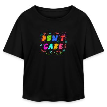 Chill doesn't matter statement I don't care attitude - Relaxed Fit Women's Modal Cotton T-Shirt by Stanley/Stella - black - Front - AI Model Female 172 light (172cm)