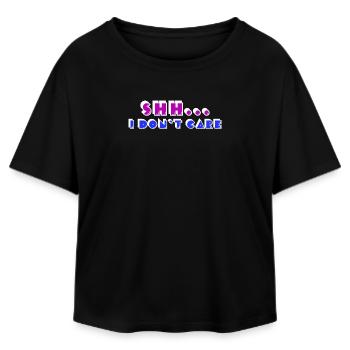 Chill statement doesn't matter I don't care - Relaxed Fit Women's Modal Cotton T-Shirt by Stanley/Stella - black - Front - AI Model Female 172 light (172cm)