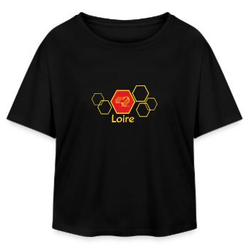 Loire - Relaxed Fit Women's Modal Cotton T-Shirt by Stanley/Stella - black - Front - AI Model Female 172 light (172cm)