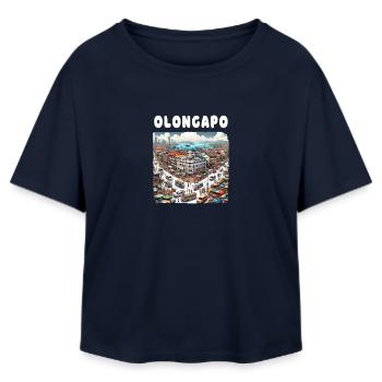 Olongapo City Philippines Vacation Travel - Relaxed Fit Women's Modal Cotton T-Shirt by Stanley/Stella - navy - Front - AI Model Female 172 light (172cm)
