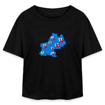 Région Midi-Pyrénées - T-shirt femme coupe décontractée en coton modal Stanley/Stella - noir - Devant - AI Model Female 172 light (172cm)