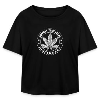 Tenues de fumeurs drôles - T-shirt femme coupe décontractée en coton modal Stanley/Stella - noir - Devant - AI Model Female 172 light (172cm)
