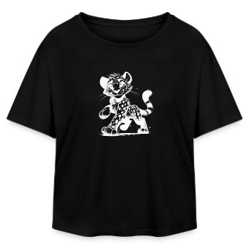 Cute leopard most beautiful predator of the savannah - Relaxed Fit Women's Modal Cotton T-Shirt by Stanley/Stella - black - Front - AI Model Female 172 light (172cm)