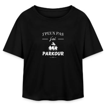 J'peux pas j'ai parkour - T-shirt femme coupe décontractée en coton modal Stanley/Stella - noir - Devant - AI Model Female 172 light (172cm)