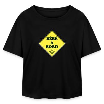 Special_femme_enceinte - Relaxed Fit Frauen Modal Cotton T-Shirt von Stanley/Stella - Schwarz - Vorne - AI Model Female 172 light (172cm)