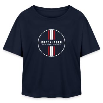 Kopenhagen Koordinaten - Relaxed Fit Frauen Modal Cotton T-Shirt von Stanley/Stella - Navy - Vorne - AI Model Female 172 light (172cm)