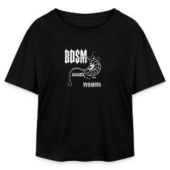 Contraste gothique BDSM - T-shirt femme coupe décontractée en coton modal Stanley/Stella - noir - Devant - AI Model Female 172 light (172cm)
