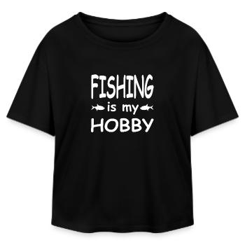 Angling - Relaxed Fit Women's Modal Cotton T-Shirt by Stanley/Stella - black - Front - AI Model Female 172 light (172cm)