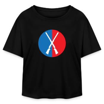 Hunting - Hunter - Relaxed Fit Women's Modal Cotton T-Shirt by Stanley/Stella - black - Front - AI Model Female 172 light (172cm)