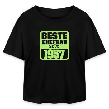 In Love 1957 - Relaxed Fit Women's Modal Cotton T-Shirt by Stanley/Stella - black - Front - AI Model Female 172 light (172cm)