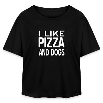 canine - Relaxed Fit Women's Modal Cotton T-Shirt by Stanley/Stella - black - Front - AI Model Female 172 light (172cm)