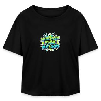Weird Flex Okay Graffiti - Relaxed Fit Frauen Modal Cotton T-Shirt von Stanley/Stella - Schwarz - Vorne - AI Model Female 172 light (172cm)