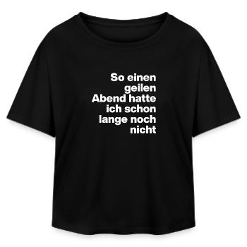 SO GEILEN ABEND HATTE ICH LANGE NICHT, PARTY 🍻 - Relaxed Fit Frauen Modal Cotton T-Shirt von Stanley/Stella - Schwarz - Vorne - AI Model Female 172 light (172cm)