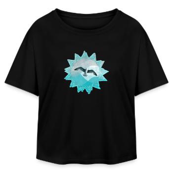 Meeresruf Segelvogel Mandala - Relaxed Fit Frauen Modal Cotton T-Shirt von Stanley/Stella - Schwarz - Vorne - AI Model Female 172 light (172cm)
