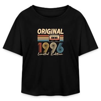 30th birthday, 30 years, original 1996 - Relaxed Fit Women's Modal Cotton T-Shirt by Stanley/Stella - black - Front - AI Model Female 172 light (172cm)
