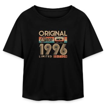 30th birthday, 30 years, original 1996 - Relaxed Fit Women's Modal Cotton T-Shirt by Stanley/Stella - black - Front - AI Model Female 172 light (172cm)