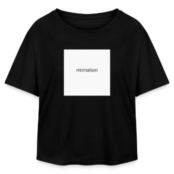 Minimalism – Less is More Design - Relaxed Fit Women's Modal Cotton T-Shirt by Stanley/Stella - black - Front - AI Model Female 172 light (172cm)
