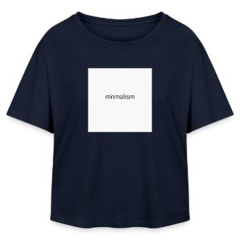 Minimalisme – Moins c’est plus de design - T-shirt femme coupe décontractée en coton modal Stanley/Stella - marine - Devant - AI Model Female 172 light (172cm)