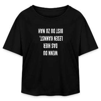 Inverted capital letters Typo - Relaxed Fit Women's Modal Cotton T-Shirt by Stanley/Stella - black - Front - AI Model Female 172 light (172cm)