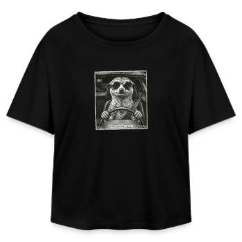 Meerkat Flashed - Relaxed Fit Women's Modal Cotton T-Shirt by Stanley/Stella - black - Front - AI Model Female 172 light (172cm)