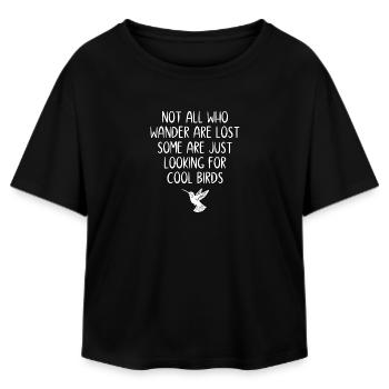 Not All Who Wander Are Lost - Birds - Relaxed Fit Women's Modal Cotton T-Shirt by Stanley/Stella - black - Front - AI Model Female 172 light (172cm)