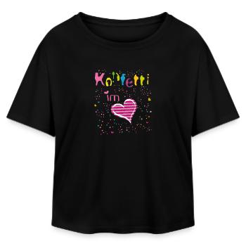 Confetti in the heart - Relaxed Fit Women's Modal Cotton T-Shirt by Stanley/Stella - black - Front - AI Model Female 172 light (172cm)