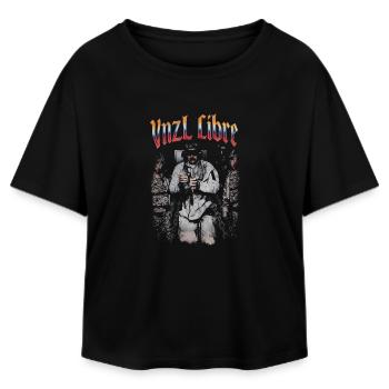 Free Venezuela - Relaxed Fit Women's Modal Cotton T-Shirt by Stanley/Stella - black - Front - AI Model Female 172 light (172cm)