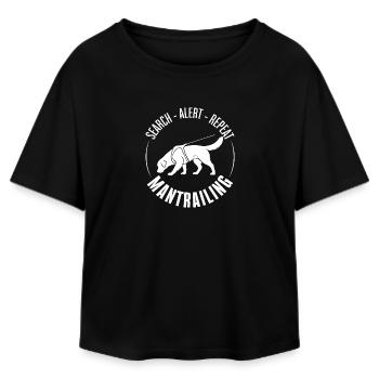 Golden Retriever Mantrailing Dog Sport Search Dogs - Relaxed Fit Women's Modal Cotton T-Shirt by Stanley/Stella - black - Front - AI Model Female 172 light (172cm)