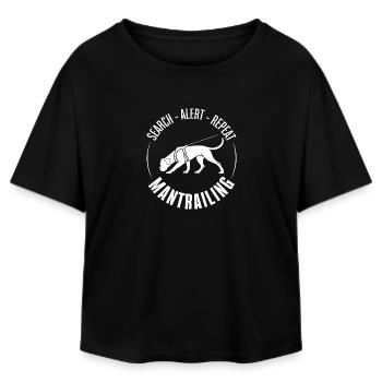 Boxer Mantrailing Dog Sport Search Dogs Wilsigns - Relaxed Fit Women's Modal Cotton T-Shirt by Stanley/Stella - black - Front - AI Model Female 172 light (172cm)