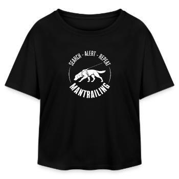 Golden Retriever Mantrailing Dog Sport Search Dogs - Relaxed Fit Women's Modal Cotton T-Shirt by Stanley/Stella - black - Front - AI Model Female 172 light (172cm)
