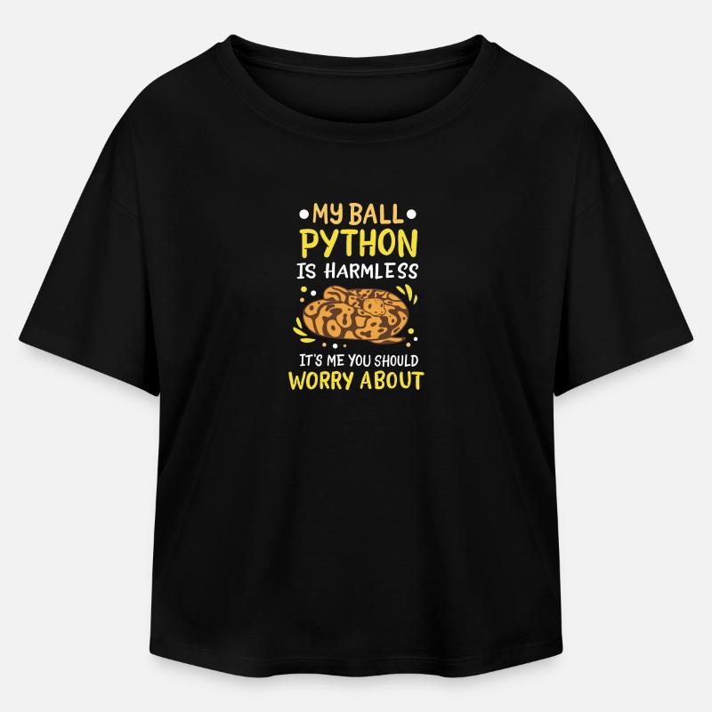 Ball Python - Relaxed Fit Women's Modal Cotton T-Shirt by Stanley/Stella - black