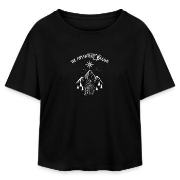 the adventure begins - Relaxed Fit Women's Modal Cotton T-Shirt by Stanley/Stella - black - Front - AI Model Female 172 light (172cm)