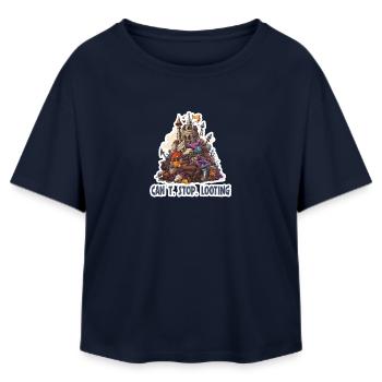 Can't Stop Looting – Fantasy RPG Gamer Design - Relaxed Fit Women's Modal Cotton T-Shirt by Stanley/Stella - navy - Front - AI Model Female 172 light (172cm)